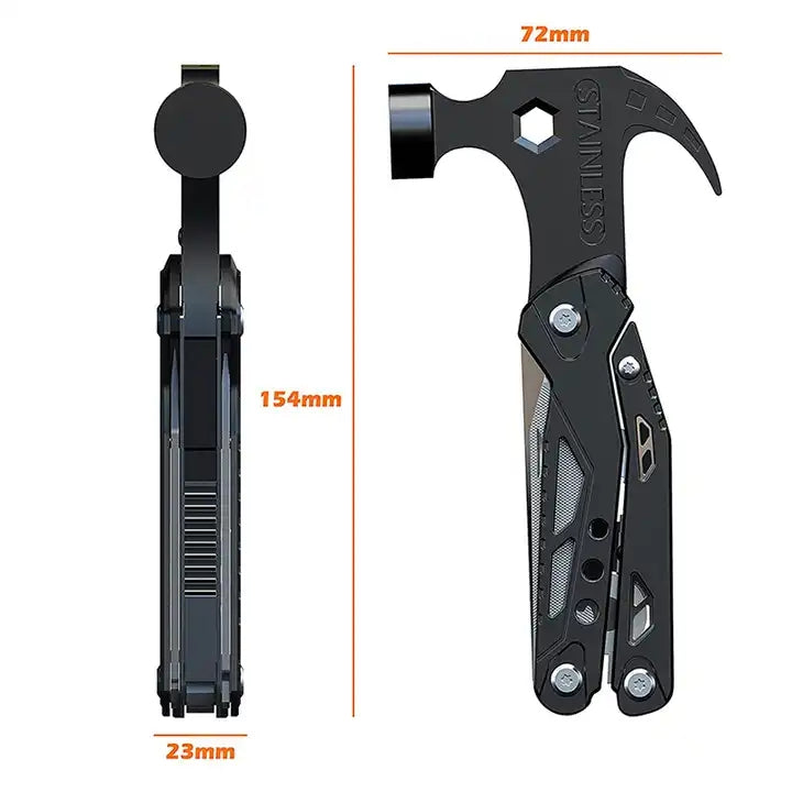 Multifunctional Stainless Steel Mini Screwdriver Plier Hammer