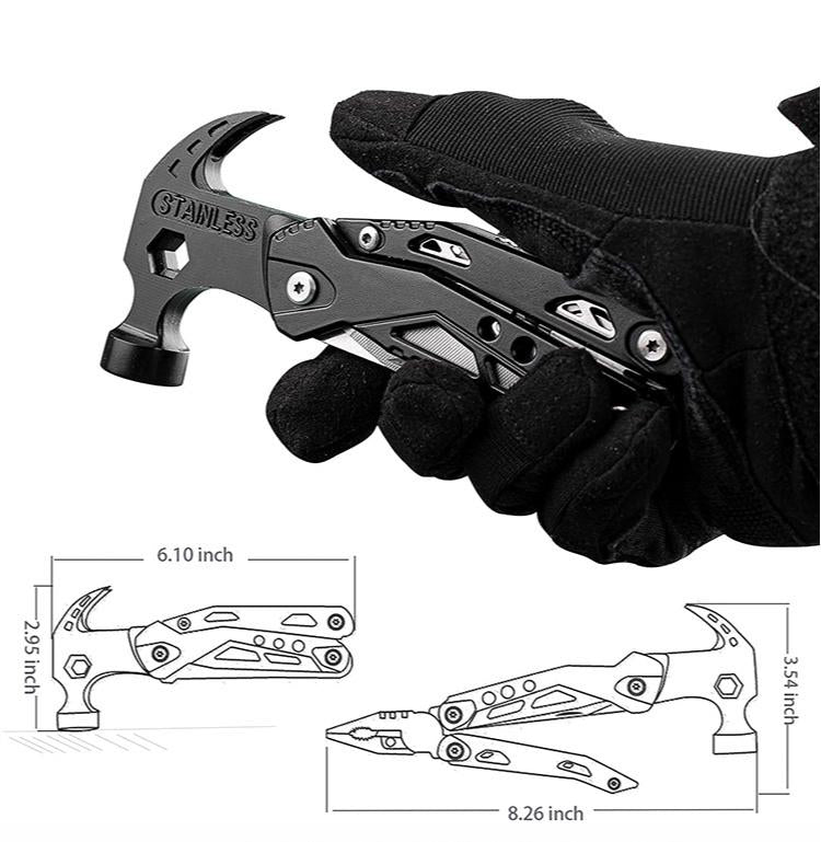 Multifunctional Stainless Steel Mini Screwdriver Plier Hammer