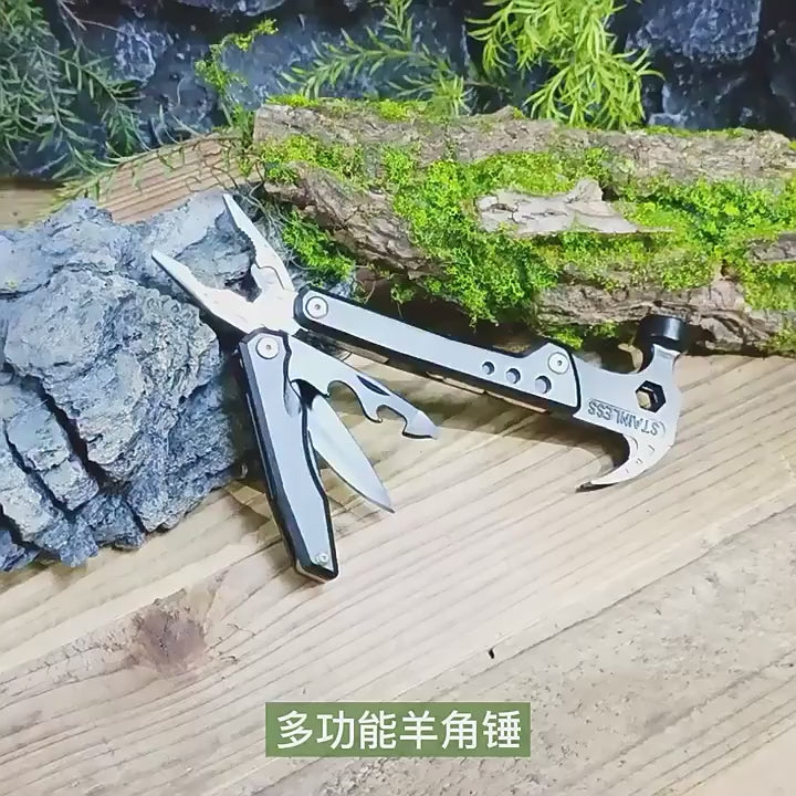 Multifunctional Stainless Steel Mini Screwdriver Plier Hammer